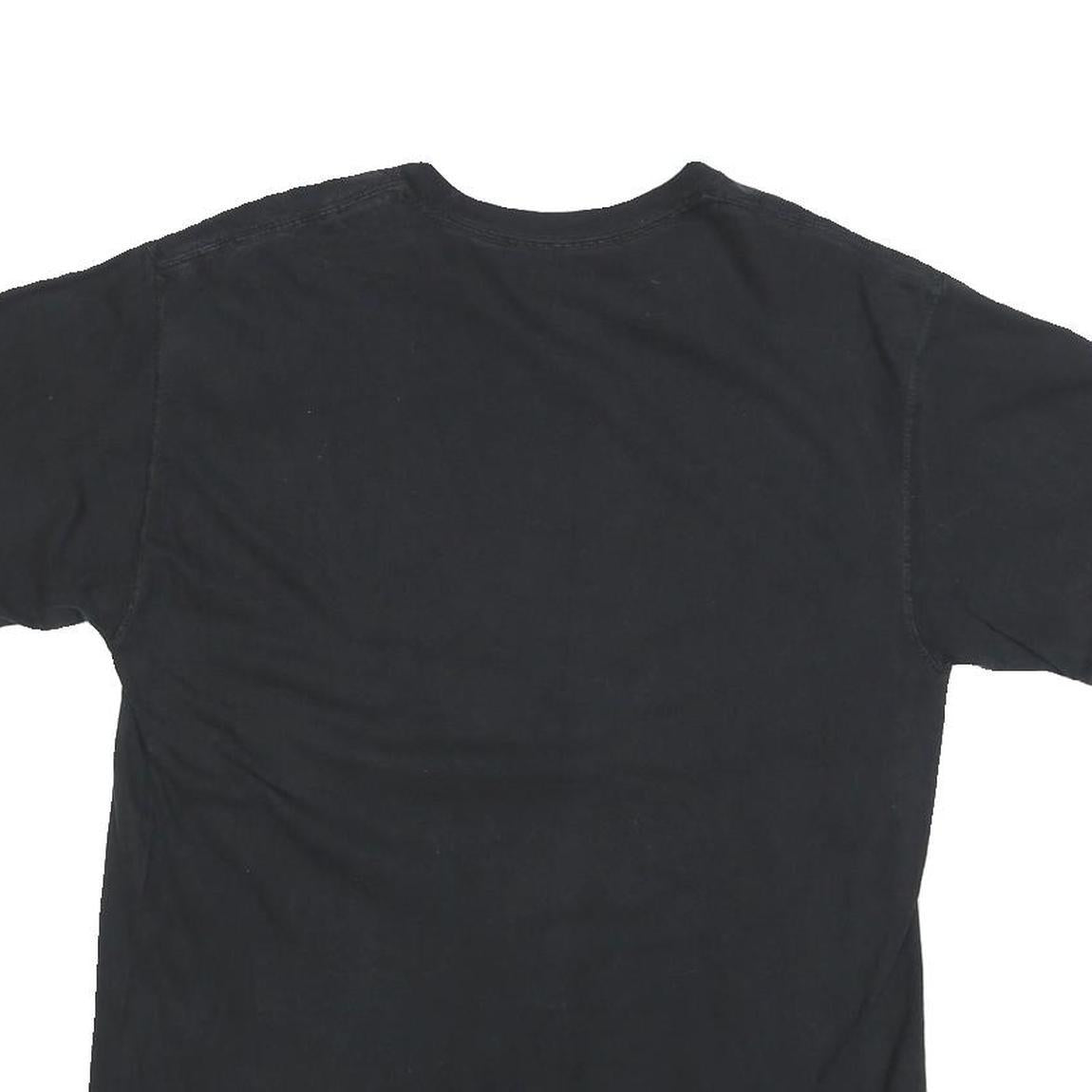 CHAMPION Mens Black Graphic T-Shirt M Short Sleeve Crew Neck Cotton Blend