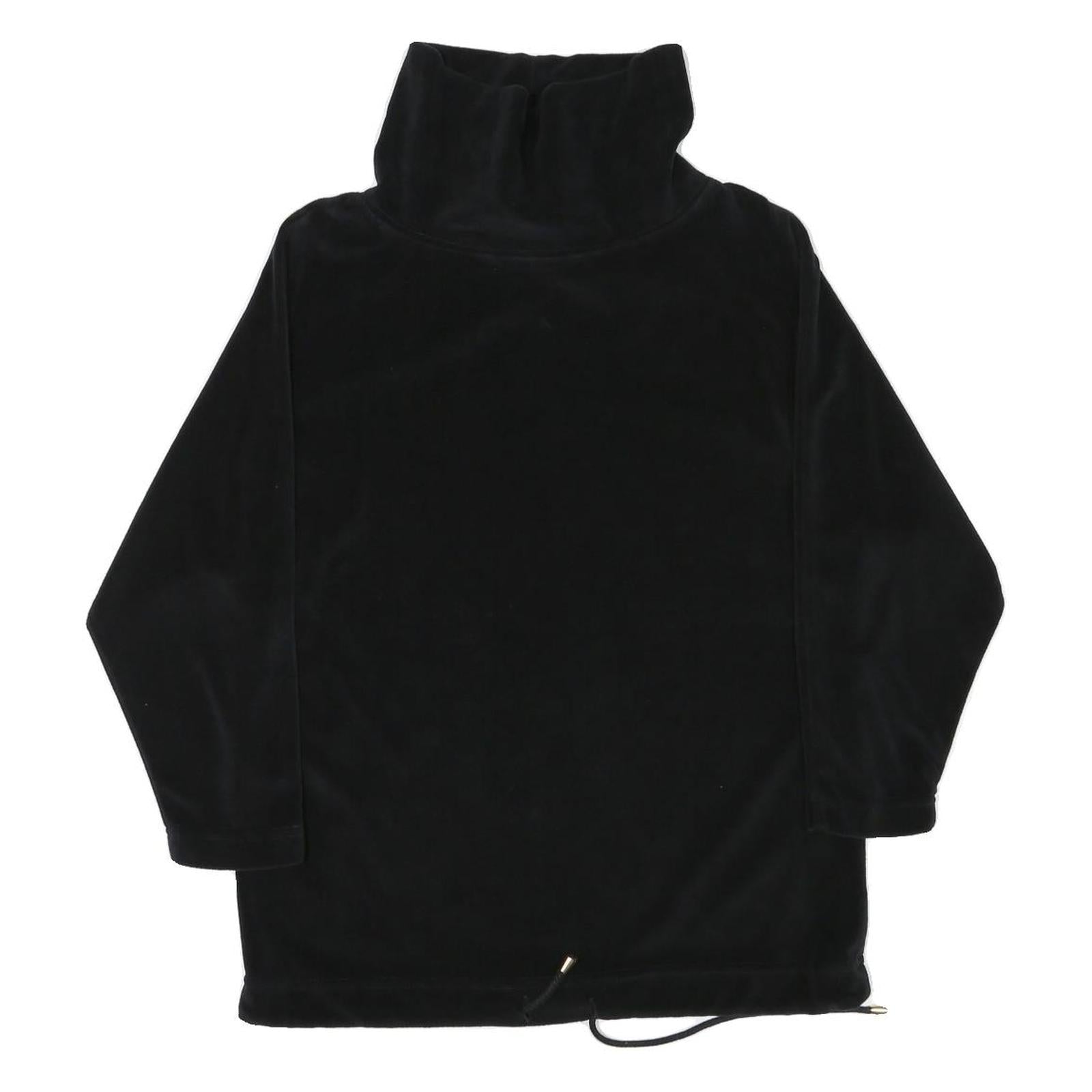 GANTOS Womens Black Sweatshirt Roll Neck M Comfortable Fit Luxe Polyester Blend