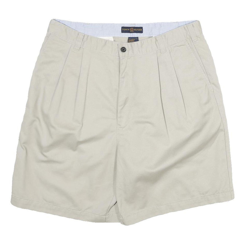 TOMMY HILFIGER Mens Shorts Beige Casual Plain XL W34 Classic Cotton Blend