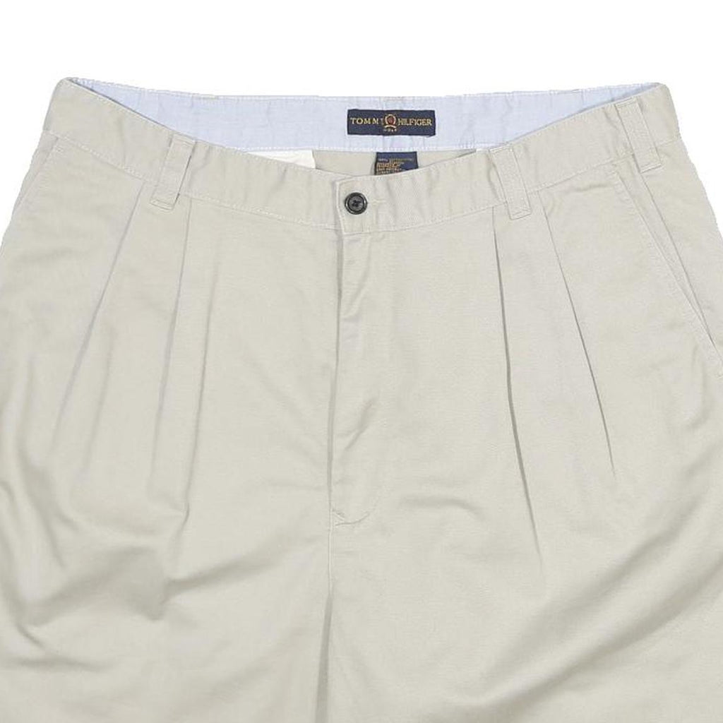 TOMMY HILFIGER Mens Shorts Beige Casual Plain XL W34 Classic Cotton Blend