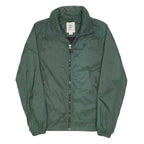TIMBERLAND Mens Green S Nylon Zip Jacket Plain Lightweight Windbreaker