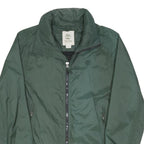 TIMBERLAND Mens Green S Nylon Zip Jacket Plain Lightweight Windbreaker