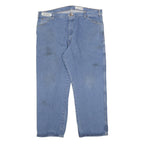 DICKIES Mens Jeans Blue Regular Straight Denim Medium W41 L29 Durable Workwear