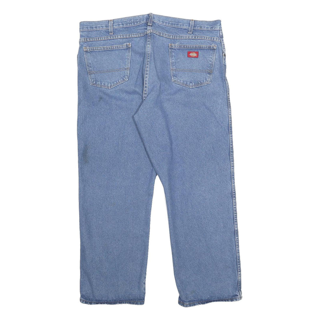 DICKIES Mens Jeans Blue Regular Straight Denim Medium W41 L29 Durable Workwear