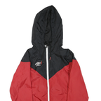 UMBRO Mens Black & Red Zip Hooded Polyester Blend Jacket M Sportswear