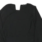 ZARA Womens Black Basic Long Sleeve Round Neck Top M Lightweight
