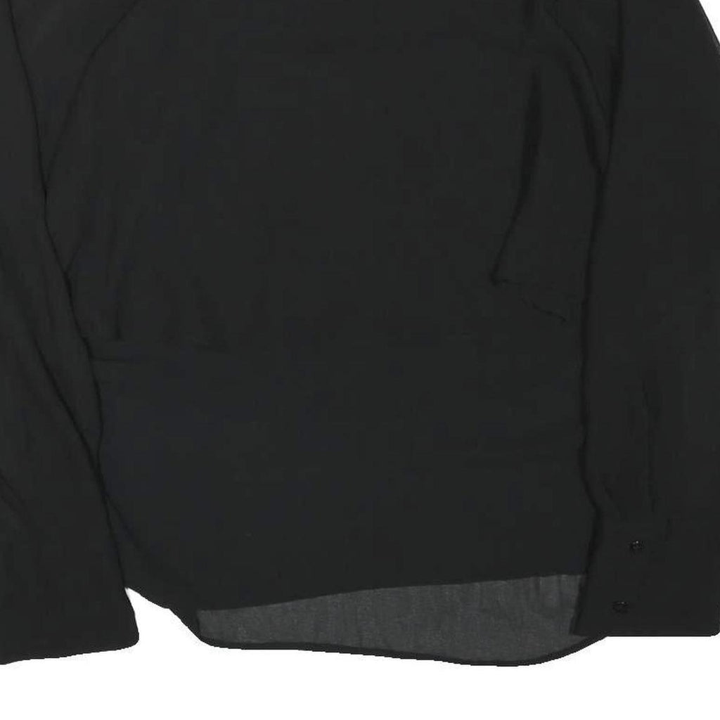 ZARA Womens Black Basic Long Sleeve Round Neck Top M Lightweight