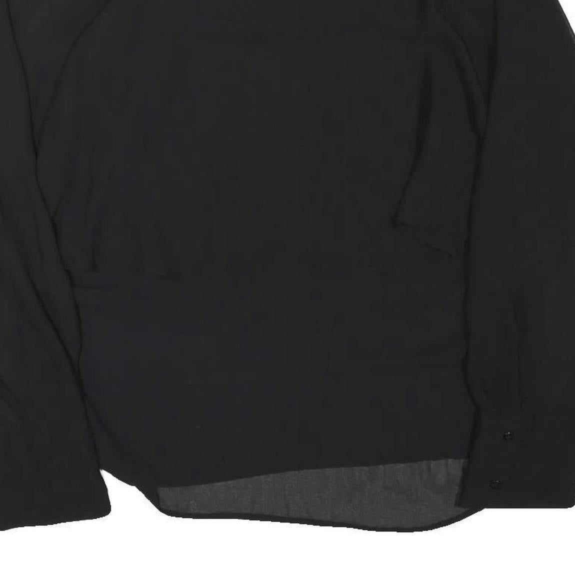 ZARA Womens Black Basic Long Sleeve Round Neck Top M Lightweight