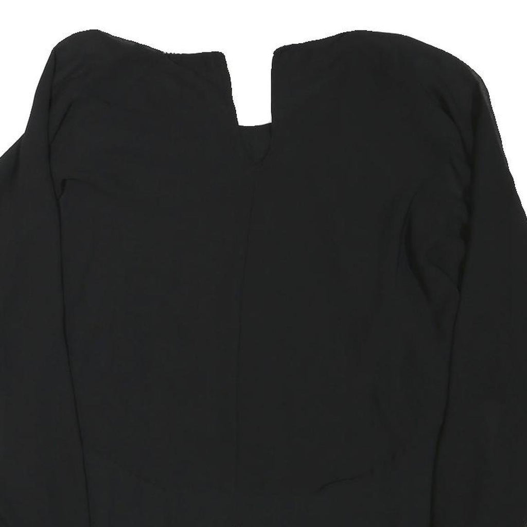 ZARA Womens Black Basic Long Sleeve Round Neck Top M Lightweight