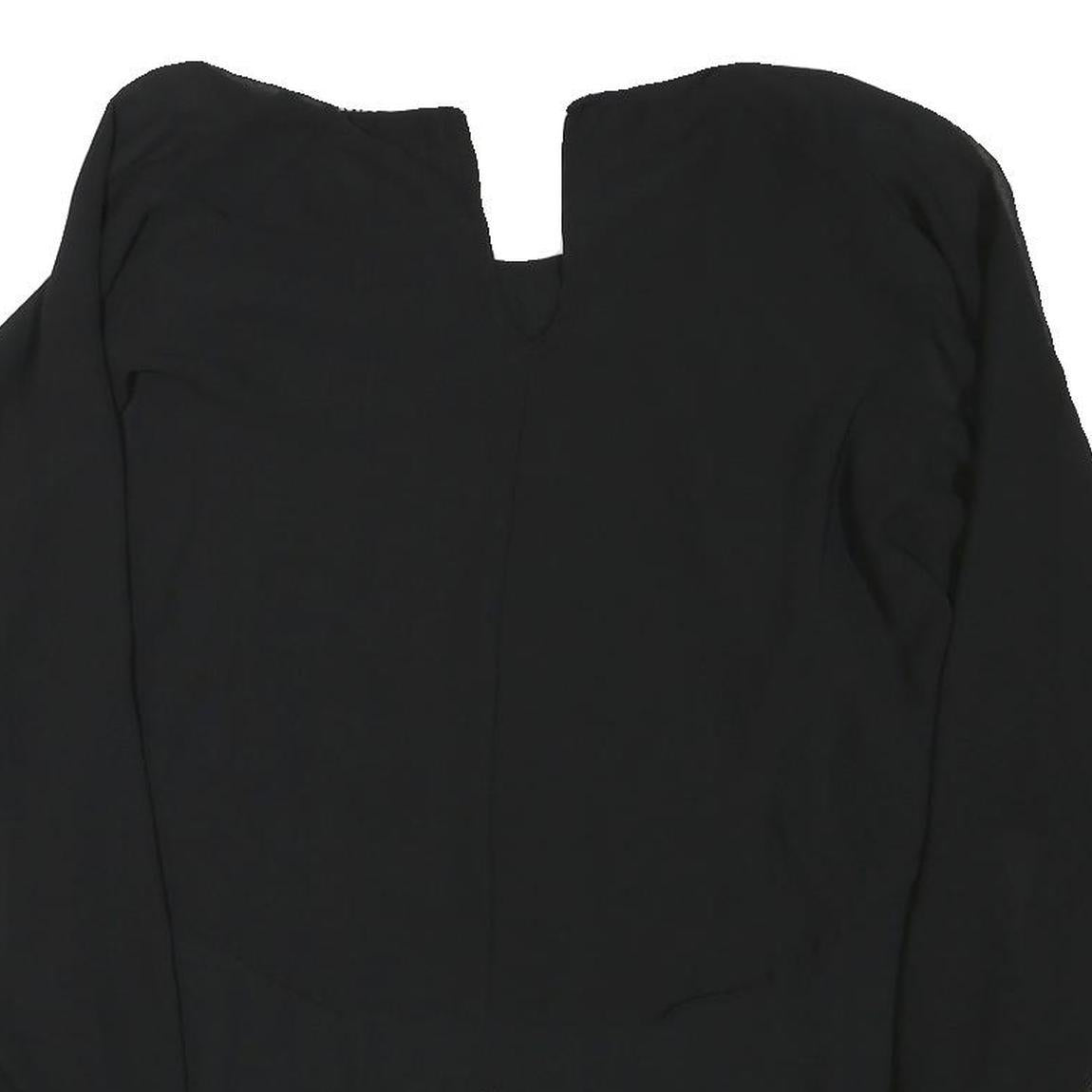 ZARA Womens Black Basic Long Sleeve Round Neck Top M Lightweight