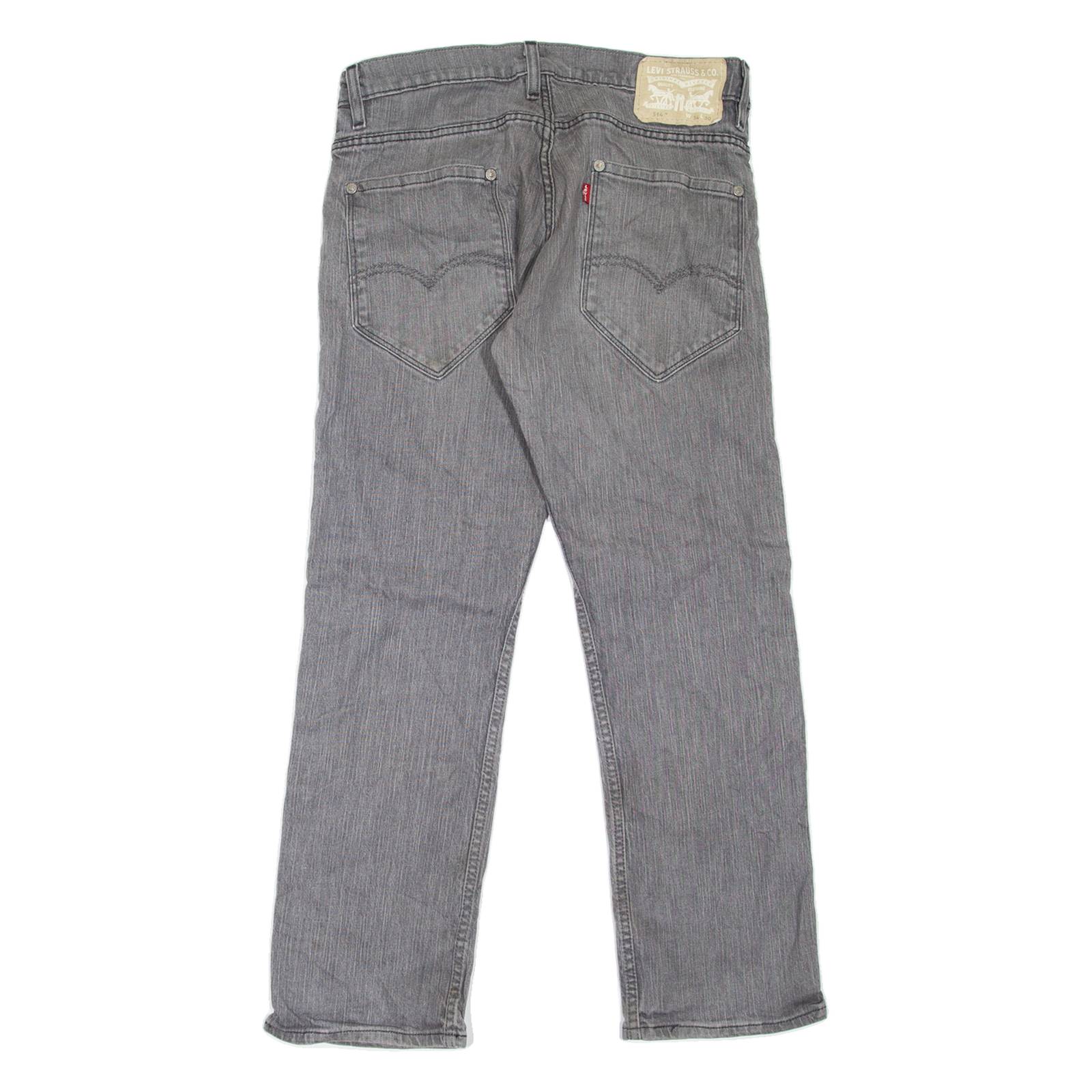 LEVI'S 514 Jeans Mens Grey Slim Straight W30 L30
