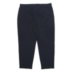 M&S Womens Blue & Navy Regular Fit Straight Leg Woven Trousers W39 L28 Zip