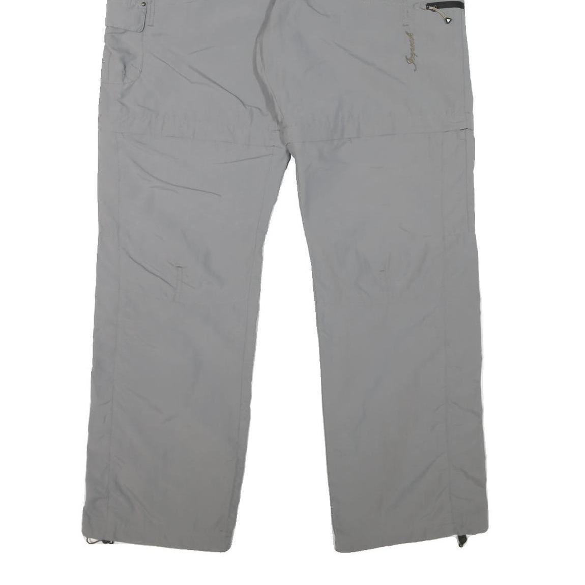 ICEPEAK Womens Polyester Blend Grey Regular Fit Straight Leg Trousers W34 L31