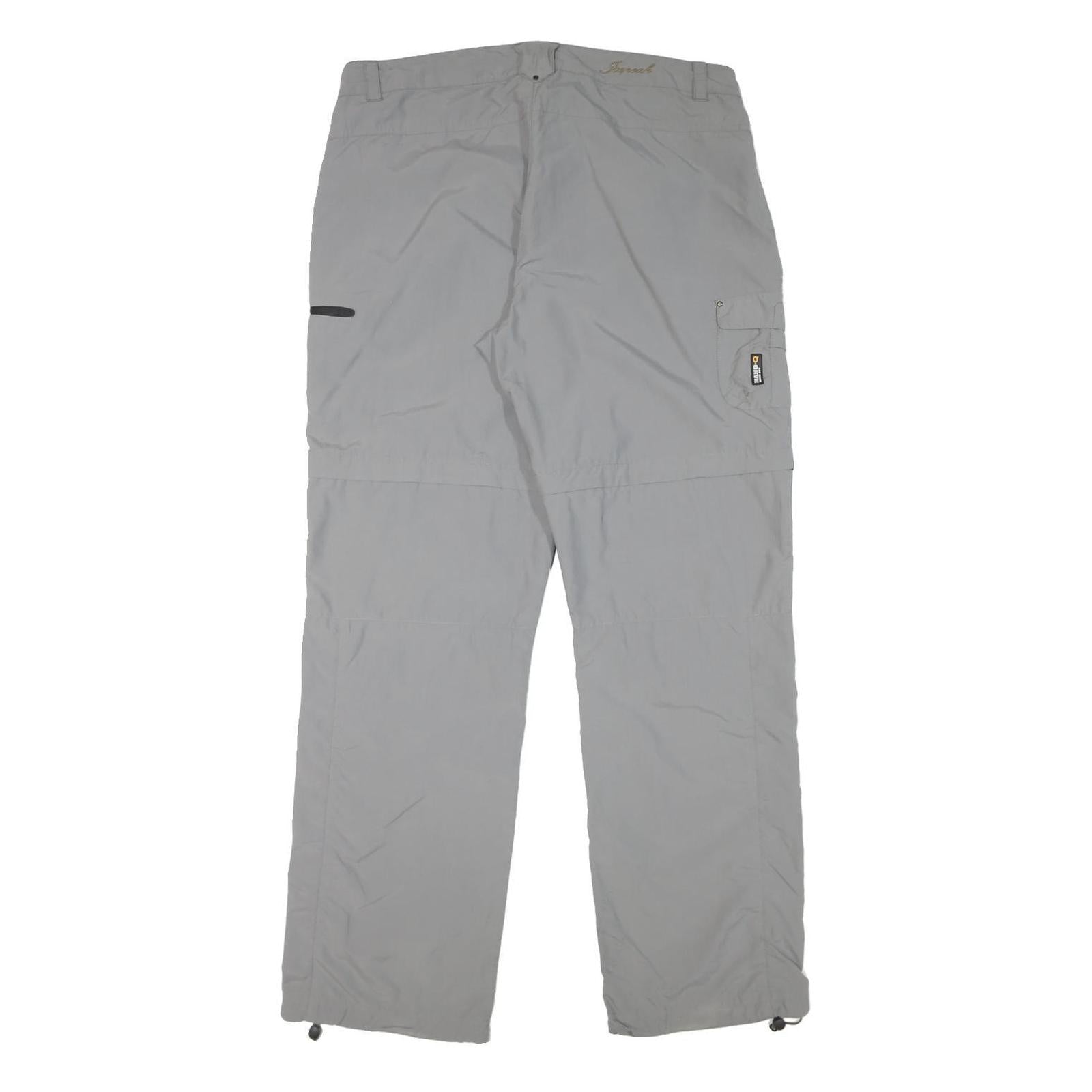 ICEPEAK Womens Polyester Blend Grey Regular Fit Straight Leg Trousers W34 L31