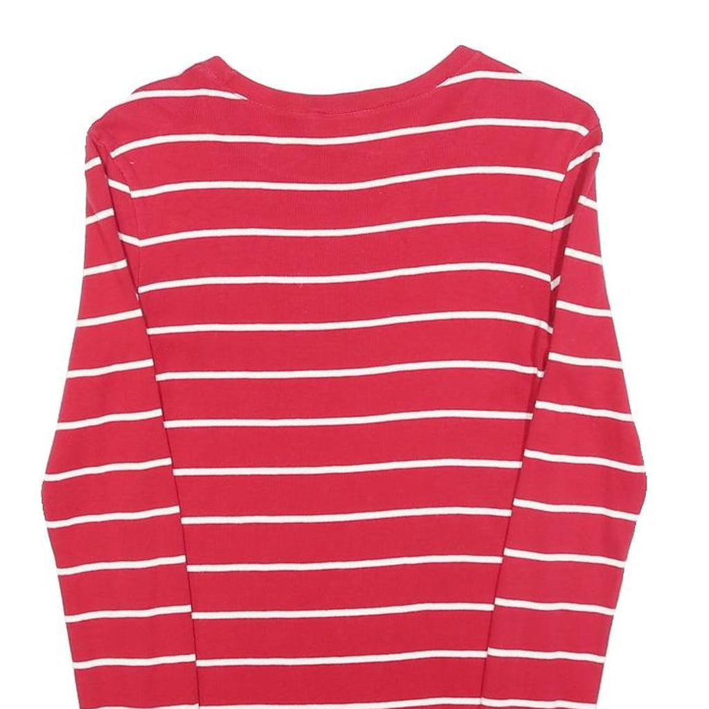 RALPH LAUREN SPORT Womens Red & White Patterned Jumper Crew Neck Basic Knit S