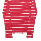RALPH LAUREN SPORT Womens Red & White Patterned Jumper Crew Neck Basic Knit S
