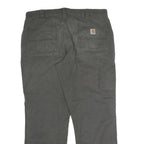 CARHARTT Mens Cotton Black Relaxed Straight Trousers W38 L32 Workwear Utility