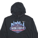 NIKE Mens Black Neon Lights Pullover Hoodie M 2021 Las Vegas Cotton Blend
