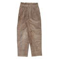 Womens Leather Trousers Brown Relaxed Tapered W24 L27