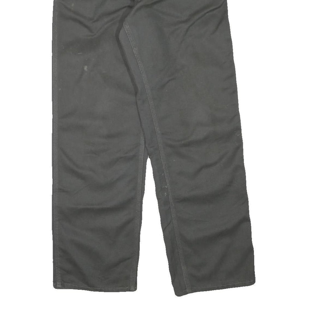 CARHARTT Mens Cotton Blend Regular Black Trousers W32 L30 Workwear Zip Closure