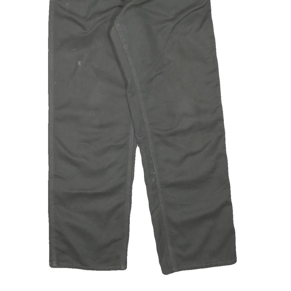 CARHARTT Mens Cotton Blend Regular Black Trousers W32 L30 Workwear Zip Closure