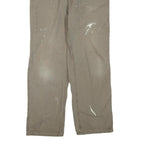 CARHARTT Mens Cotton Blend Brown Regular Straight Trousers W34 L34 Workwear