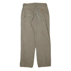 CARHARTT Mens Cotton Blend Brown Regular Straight Trousers W34 L34 Workwear