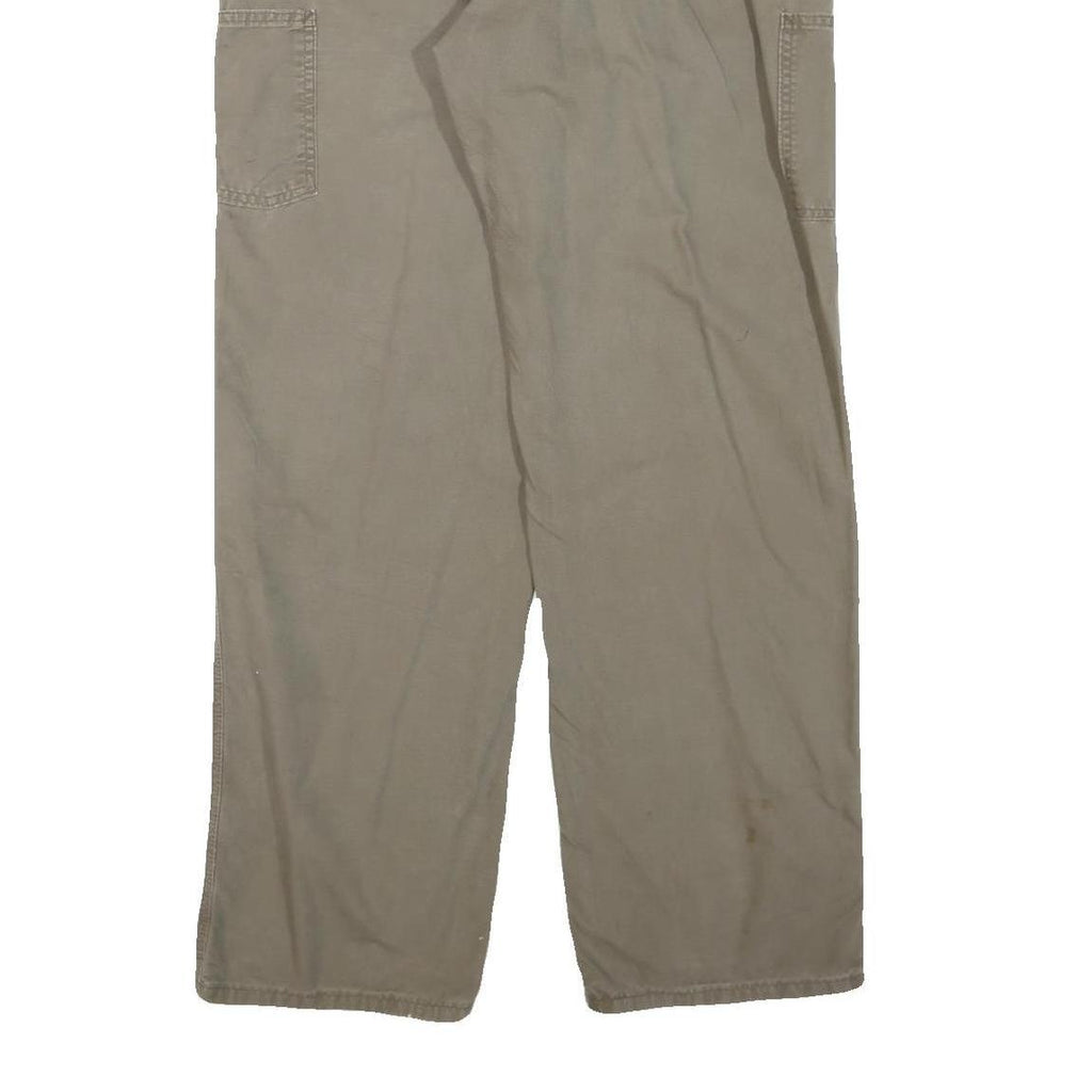 CARHARTT Mens Cotton Blend Brown Regular Straight Trousers W34 L34 Workwear
