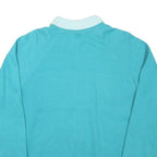 JERZEES Womens Blue & White Heart Pattern Collar L Casual Pullover Sweatshirt