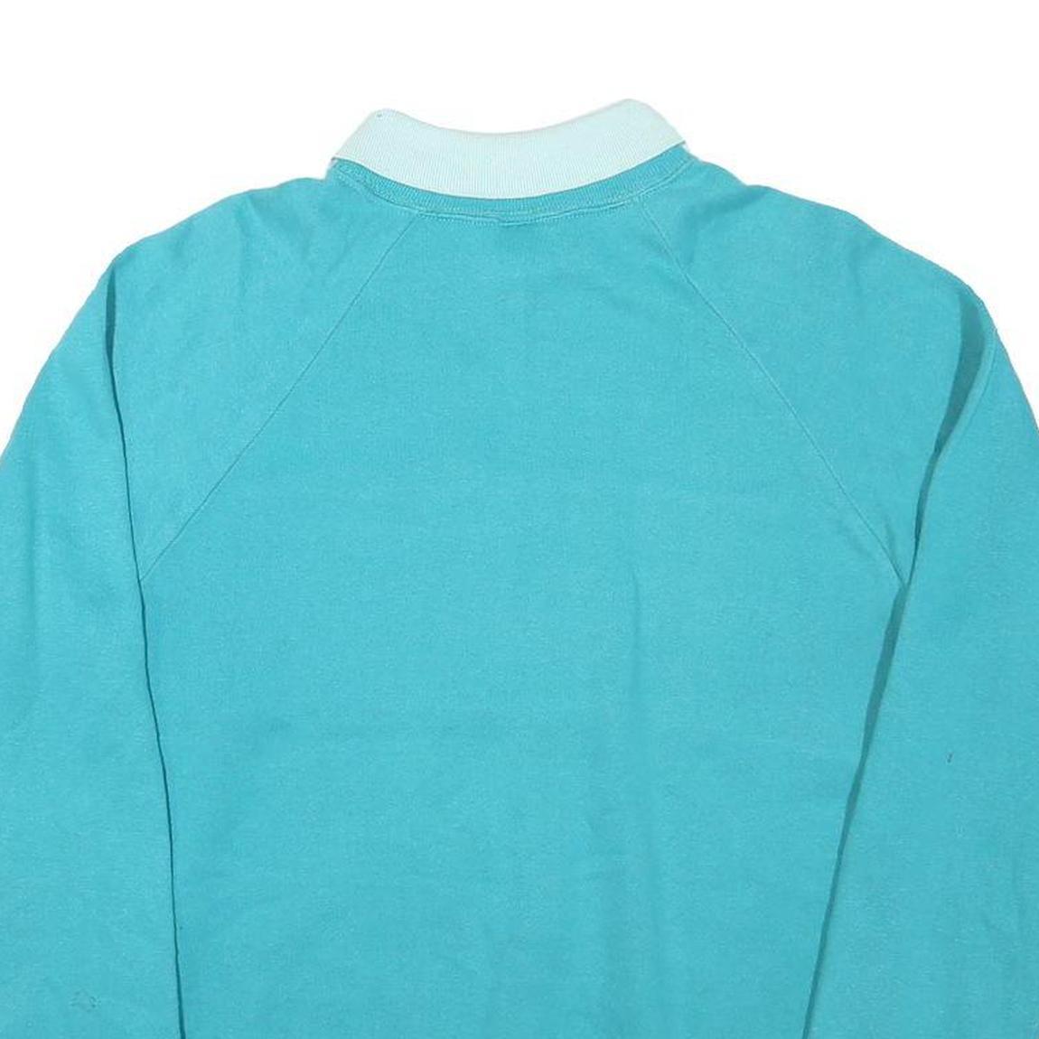 JERZEES Womens Blue & White Heart Pattern Collar L Casual Pullover Sweatshirt