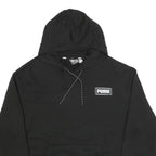 PUMA Mens Black Hoodie L Cotton Blend Pullover Hooded Sweatshirt