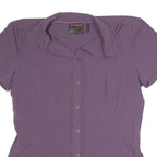 MAMMUT Womens Purple Shirt Short Sleeve Collared Size M Outdoor Performance Top