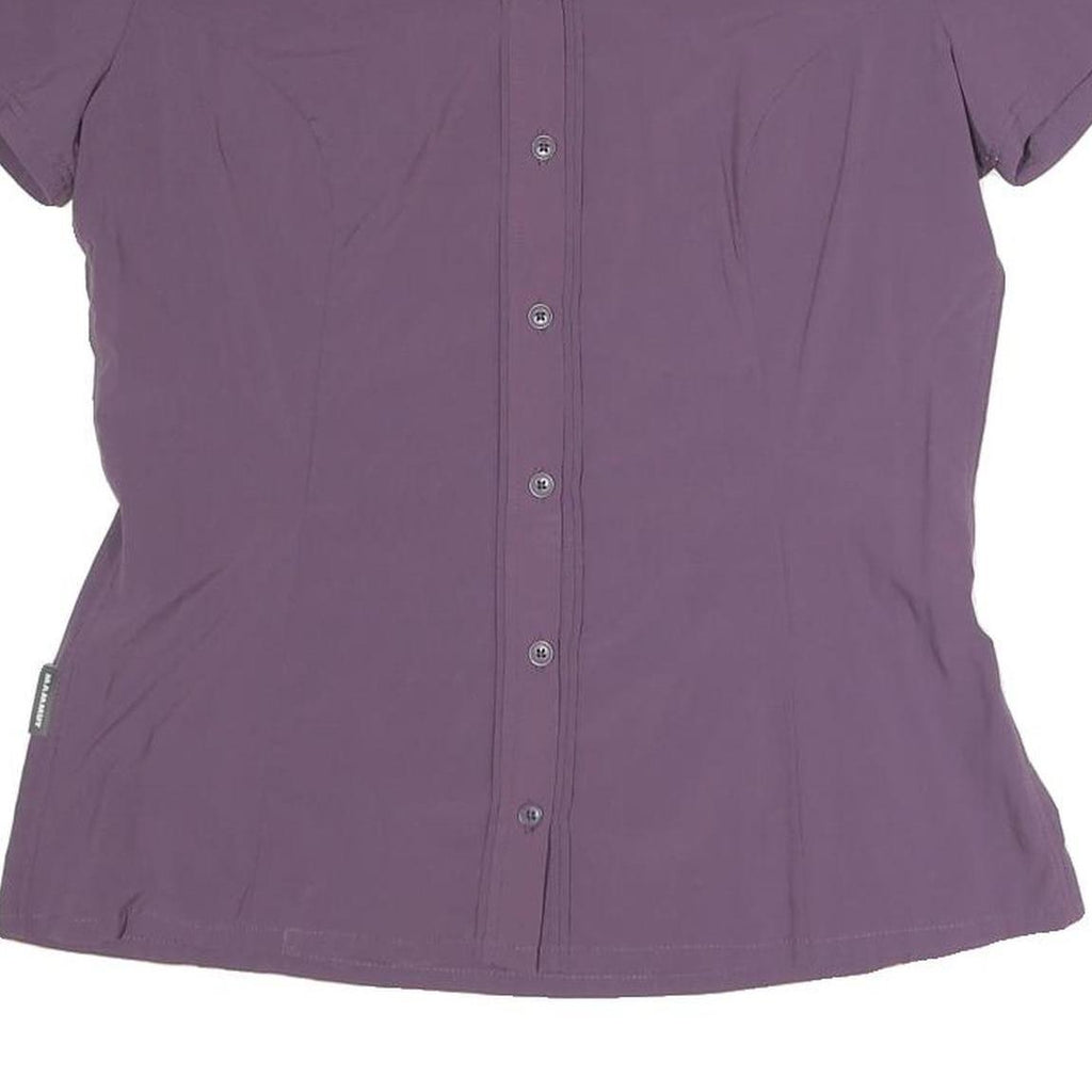 MAMMUT Womens Purple Shirt Short Sleeve Collared Size M Outdoor Performance Top
