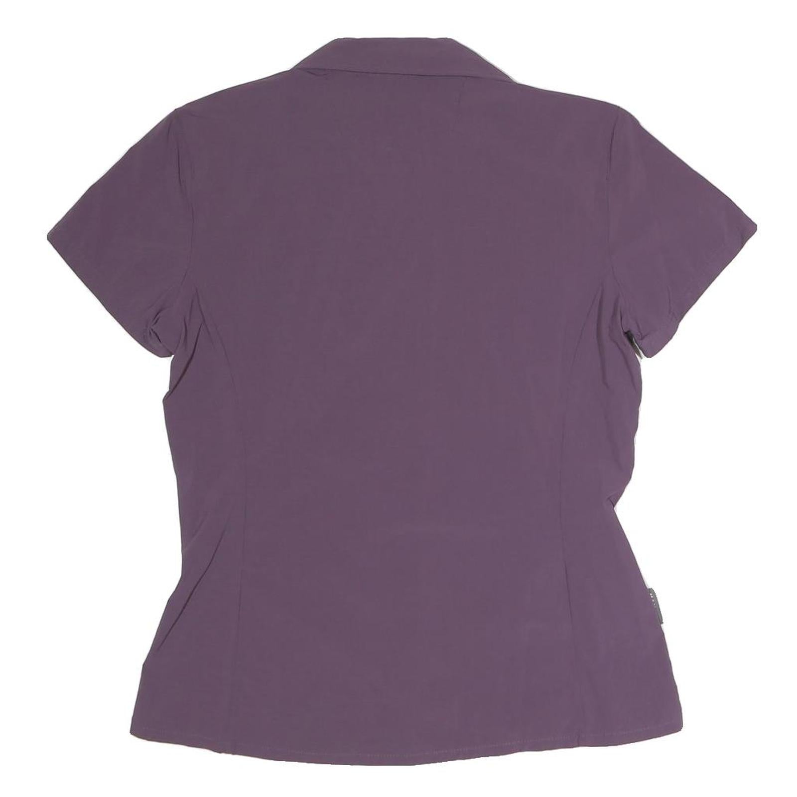 MAMMUT Womens Purple Shirt Short Sleeve Collared Size M Outdoor Performance Top