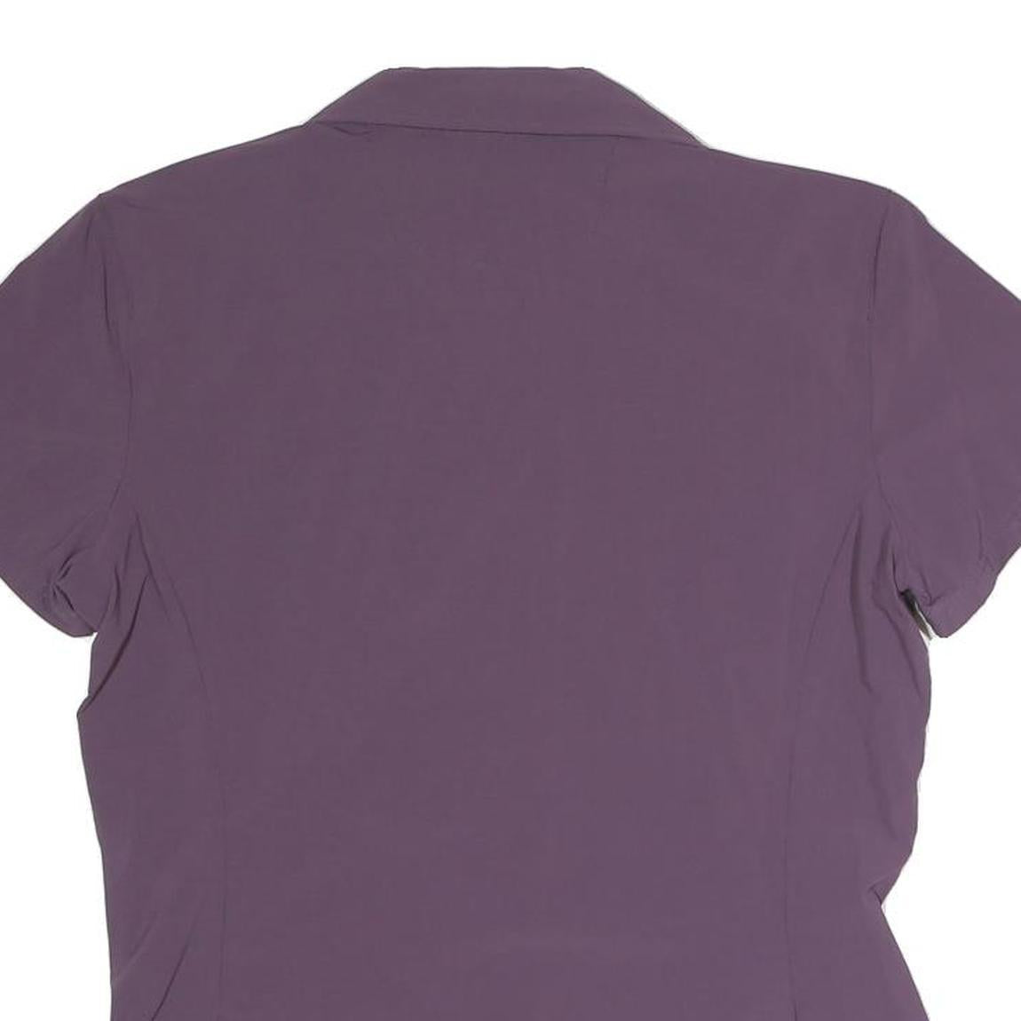 MAMMUT Womens Purple Shirt Short Sleeve Collared Size M Outdoor Performance Top