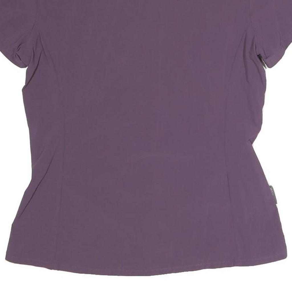 MAMMUT Womens Purple Shirt Short Sleeve Collared Size M Outdoor Performance Top