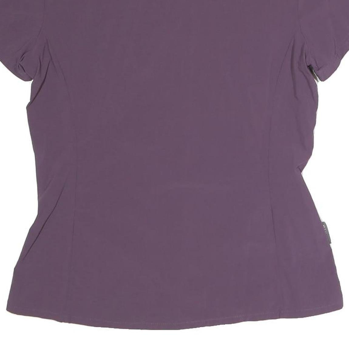 MAMMUT Womens Purple Shirt Short Sleeve Collared Size M Outdoor Performance Top