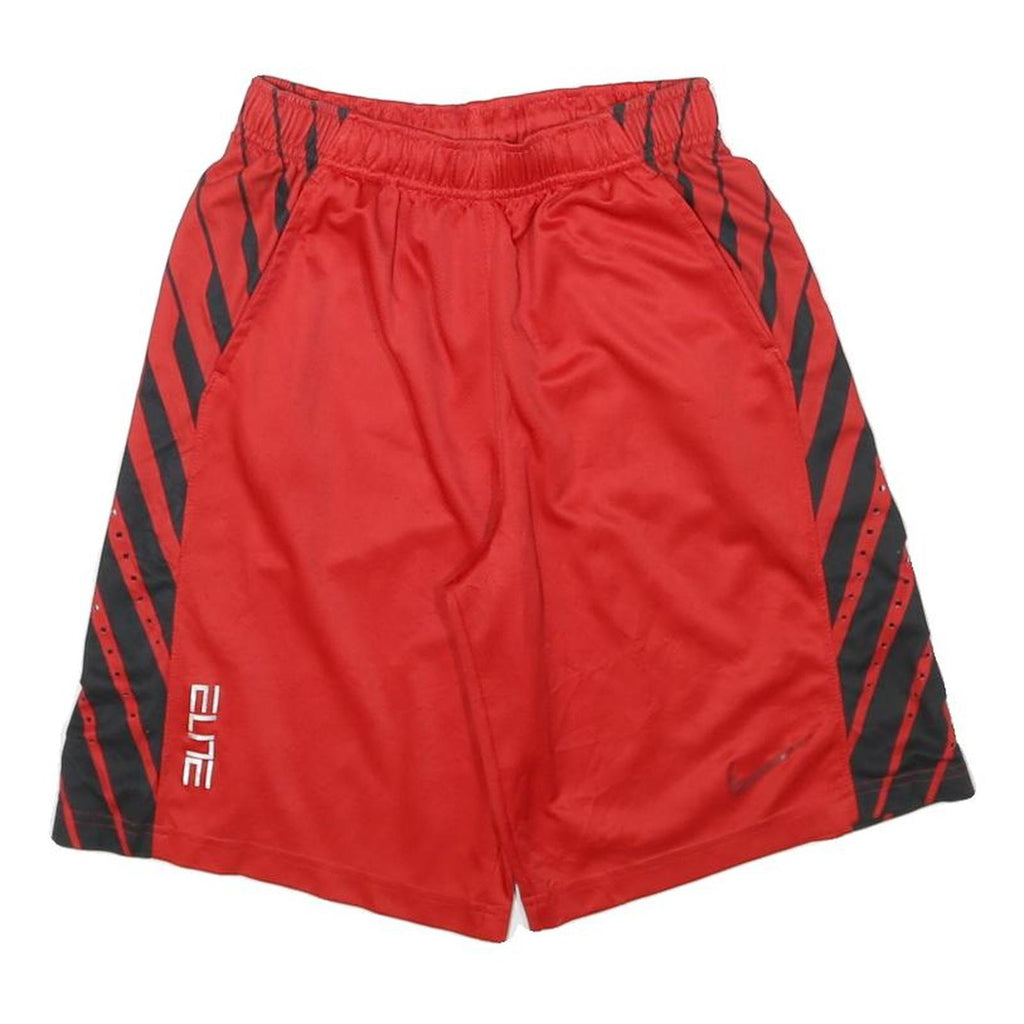 NIKE Mens Red & Black Sports Casual Athletic Shorts S W23 Elite