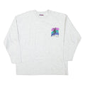 DETTO FATTO Mens White Ski Club Graphic Crew Neck L Cotton Blend Sweatshirt
