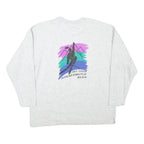 DETTO FATTO Mens White Ski Club Graphic Crew Neck L Cotton Blend Sweatshirt