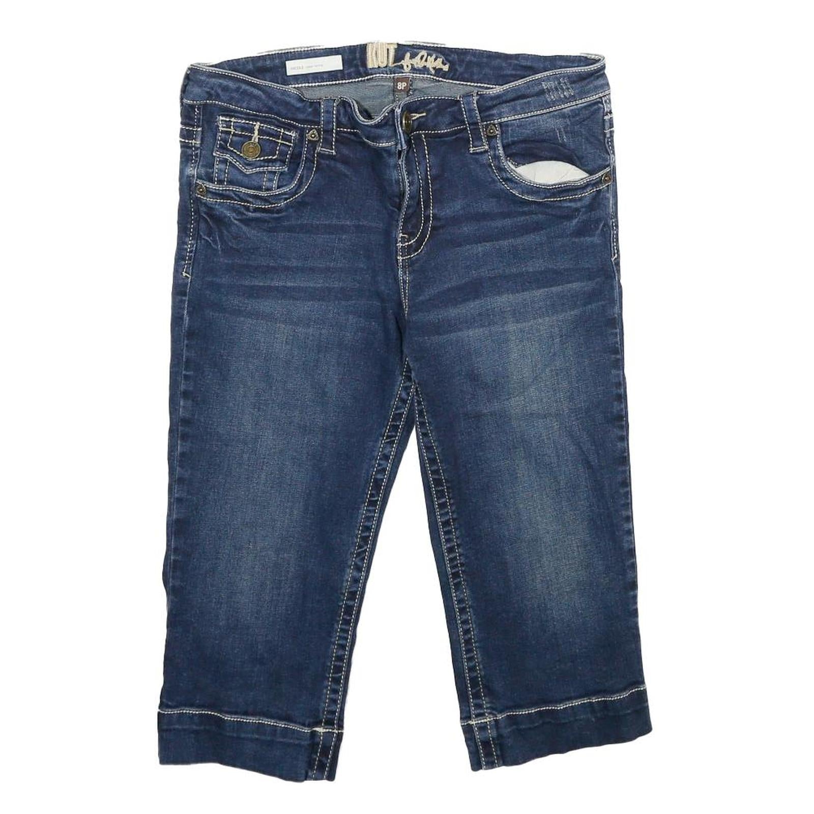 KUT Womens Denim Blue Shorts UK 10 W30 Cropped Capri Casual