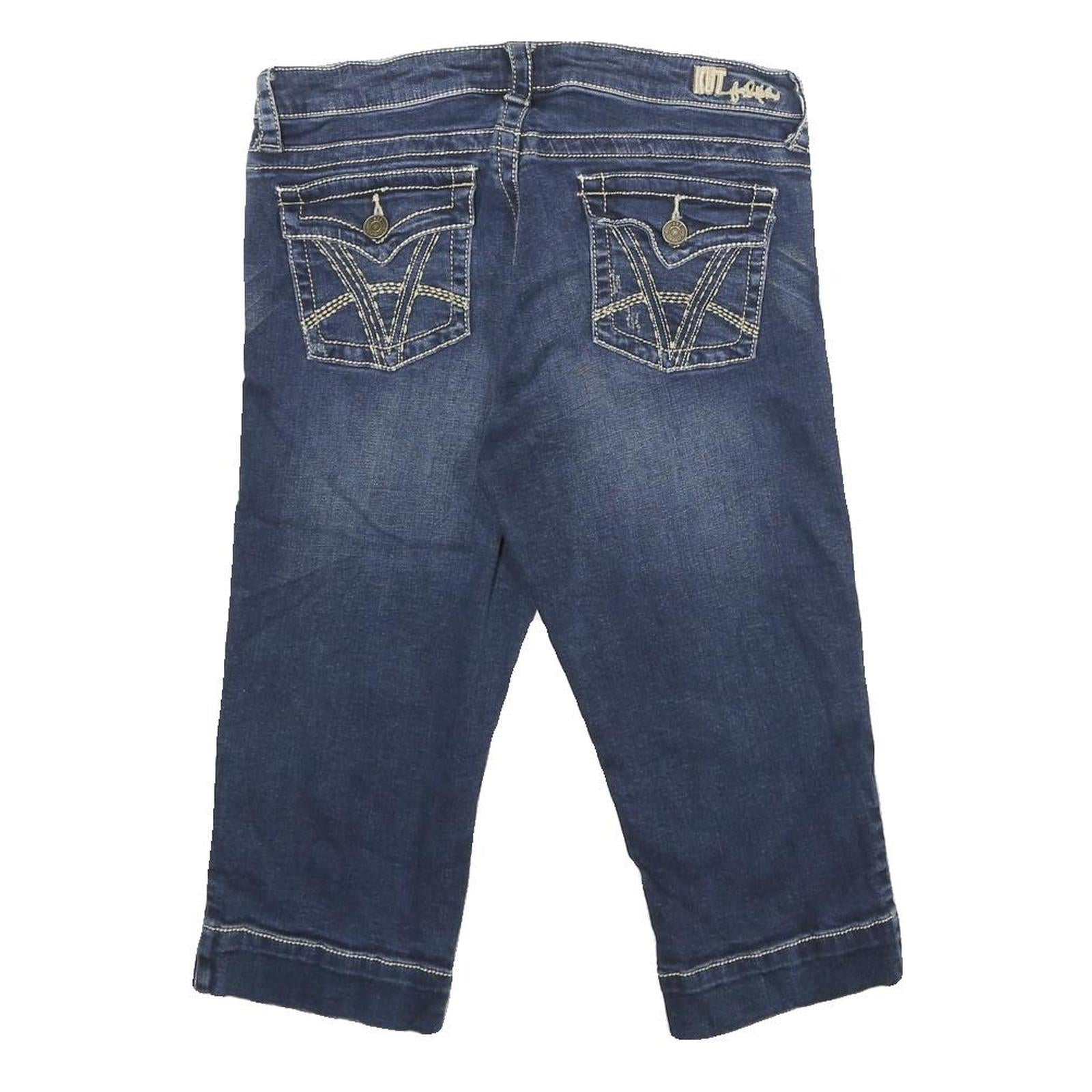KUT Womens Denim Blue Shorts UK 10 W30 Cropped Capri Casual