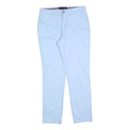 TOMMY HILFIGER Womens Cotton Blend Blue Slim Straight Trousers W30 L29 Casual