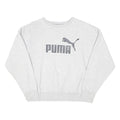 PUMA Womens Grey Cotton Blend Crew Neck XL Sweatshirt Casual Printed Logo