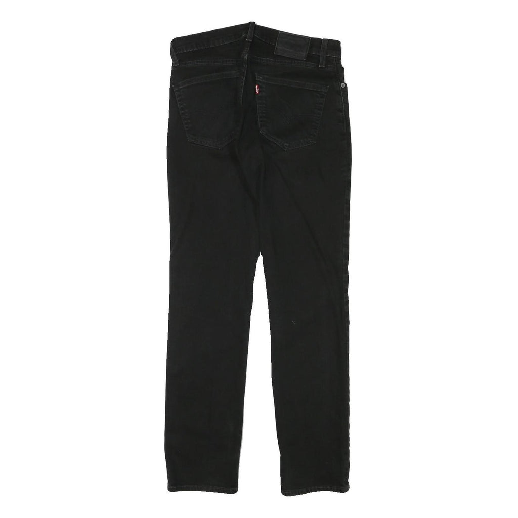 LEVI'S Mens Black Slim Jeans Denim W29 L30 Classic Zip Pocket Detail