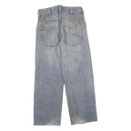 CARHARTT Womens Regular Blue Denim Cotton Blend Jeans W30 L28 Button Closure