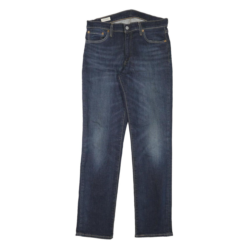 LEVI'S Mens Regular Blue Denim Raw Jeans W30 L30 Classic Zip Closure