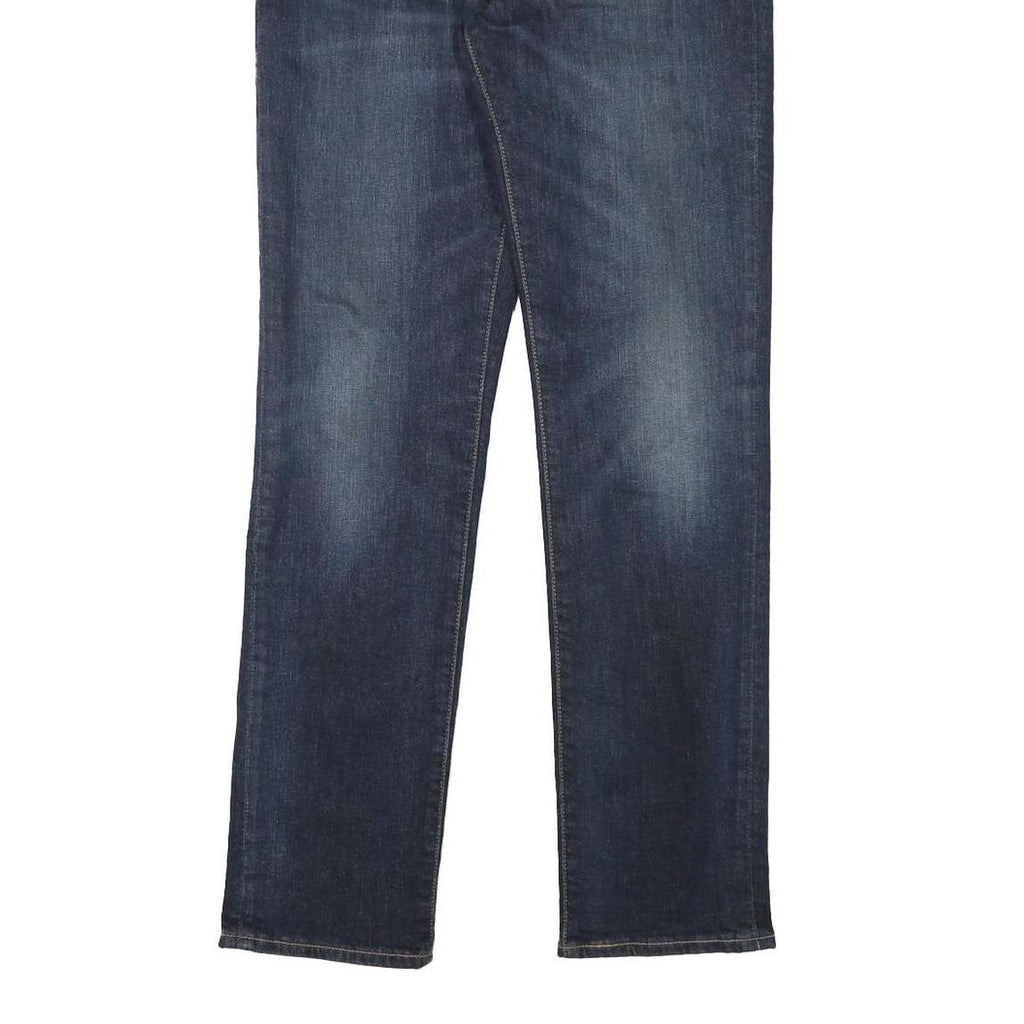 LEVI'S Mens Regular Blue Denim Raw Jeans W30 L30 Classic Zip Closure