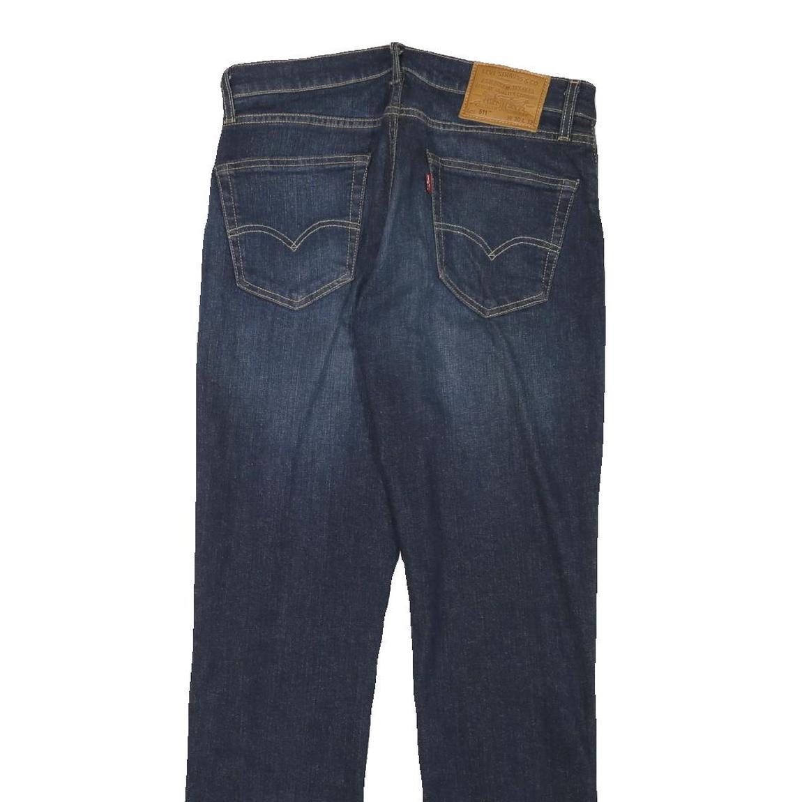 LEVI'S Mens Regular Blue Denim Raw Jeans W30 L30 Classic Zip Closure