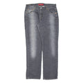 LEVI'S 505 Low Rise Womens Jeans Black Slim Straight Charcoal Wash W34 L31